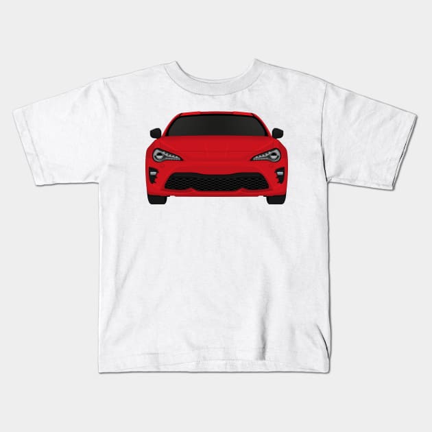 GT86 Red + black Kids T-Shirt by VENZ0LIC